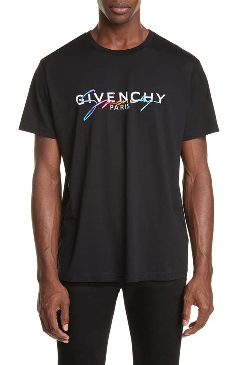 givenchy rainbow logo t shirt|givenchy t shirt women.